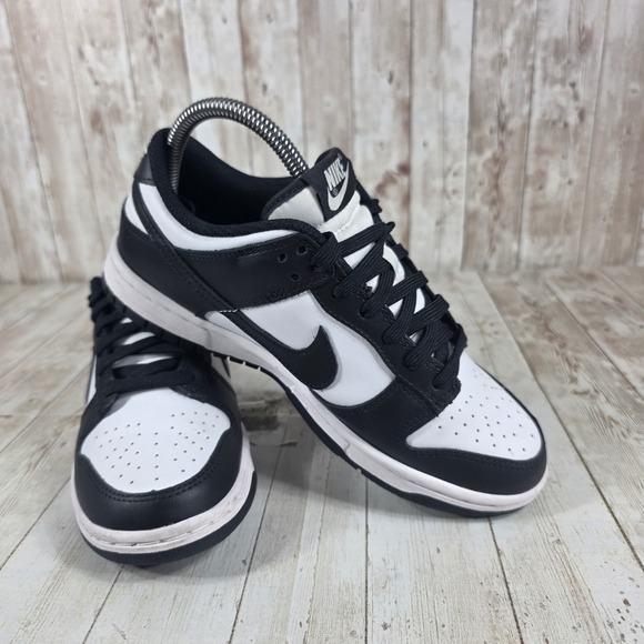 Nike Dunk Low Black White Women Casual Sneakers DD1503 101 Size 7 - Picture 6 of 8